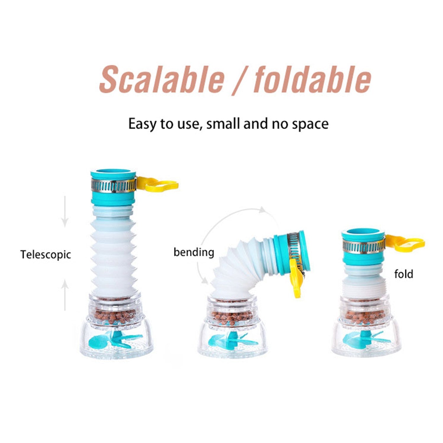 Water valve with splash control and expansion Water valve with splash control and expansion